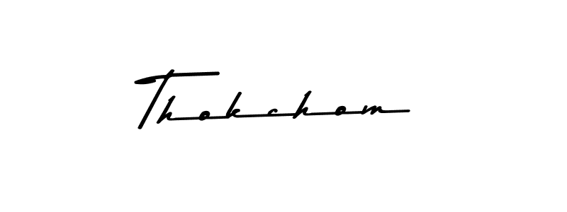 How to make Thokchom name signature. Use Asem Kandis PERSONAL USE style for creating short signs online. This is the latest handwritten sign. Thokchom signature style 9 images and pictures png