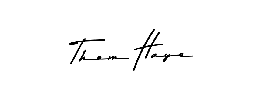 How to make Thom Haye name signature. Use Asem Kandis PERSONAL USE style for creating short signs online. This is the latest handwritten sign. Thom Haye signature style 9 images and pictures png