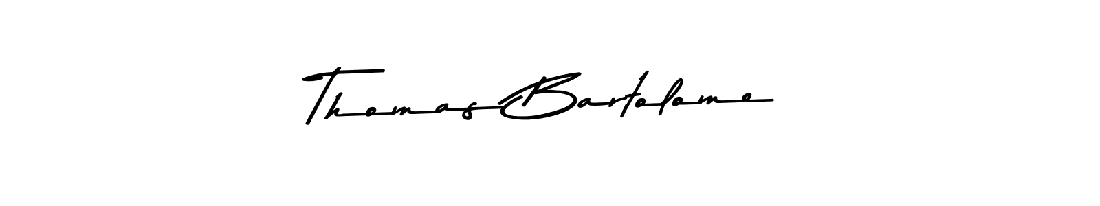 How to make Thomas Bartolome name signature. Use Asem Kandis PERSONAL USE style for creating short signs online. This is the latest handwritten sign. Thomas Bartolome signature style 9 images and pictures png