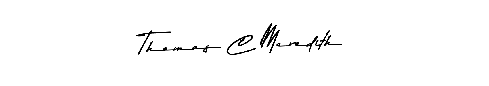 How to make Thomas C Meredith name signature. Use Asem Kandis PERSONAL USE style for creating short signs online. This is the latest handwritten sign. Thomas C Meredith signature style 9 images and pictures png