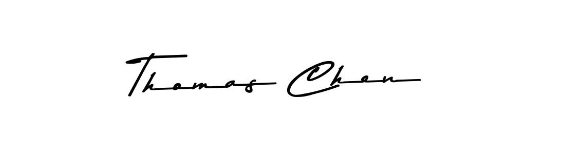 Design your own signature with our free online signature maker. With this signature software, you can create a handwritten (Asem Kandis PERSONAL USE) signature for name Thomas Chen. Thomas Chen signature style 9 images and pictures png