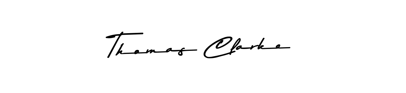 Design your own signature with our free online signature maker. With this signature software, you can create a handwritten (Asem Kandis PERSONAL USE) signature for name Thomas Clarke. Thomas Clarke signature style 9 images and pictures png