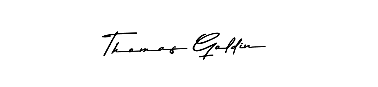Create a beautiful signature design for name Thomas Goldin. With this signature (Asem Kandis PERSONAL USE) fonts, you can make a handwritten signature for free. Thomas Goldin signature style 9 images and pictures png