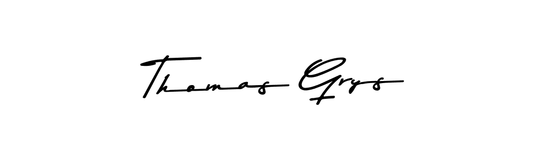 Create a beautiful signature design for name Thomas Grys. With this signature (Asem Kandis PERSONAL USE) fonts, you can make a handwritten signature for free. Thomas Grys signature style 9 images and pictures png