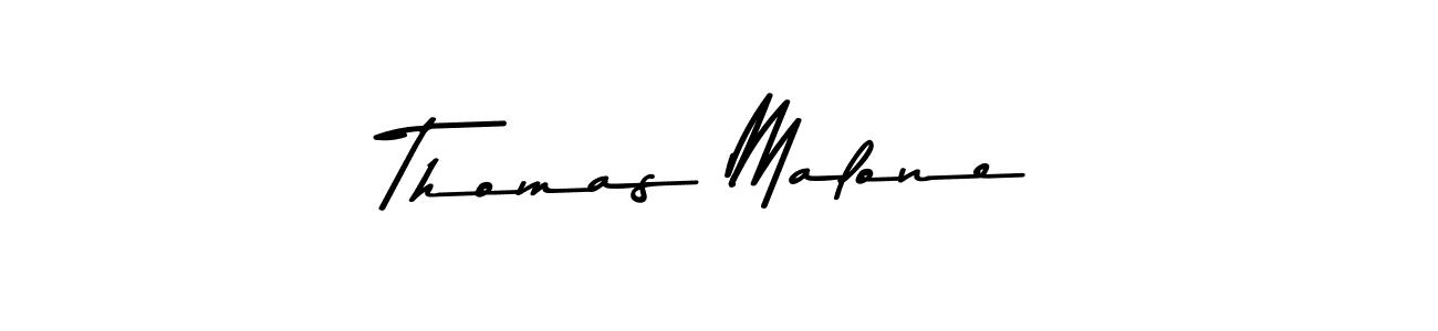 How to make Thomas Malone name signature. Use Asem Kandis PERSONAL USE style for creating short signs online. This is the latest handwritten sign. Thomas Malone signature style 9 images and pictures png