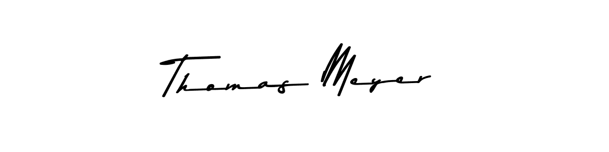 How to make Thomas Meyer name signature. Use Asem Kandis PERSONAL USE style for creating short signs online. This is the latest handwritten sign. Thomas Meyer signature style 9 images and pictures png