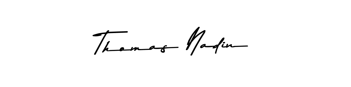 Use a signature maker to create a handwritten signature online. With this signature software, you can design (Asem Kandis PERSONAL USE) your own signature for name Thomas Nadin. Thomas Nadin signature style 9 images and pictures png