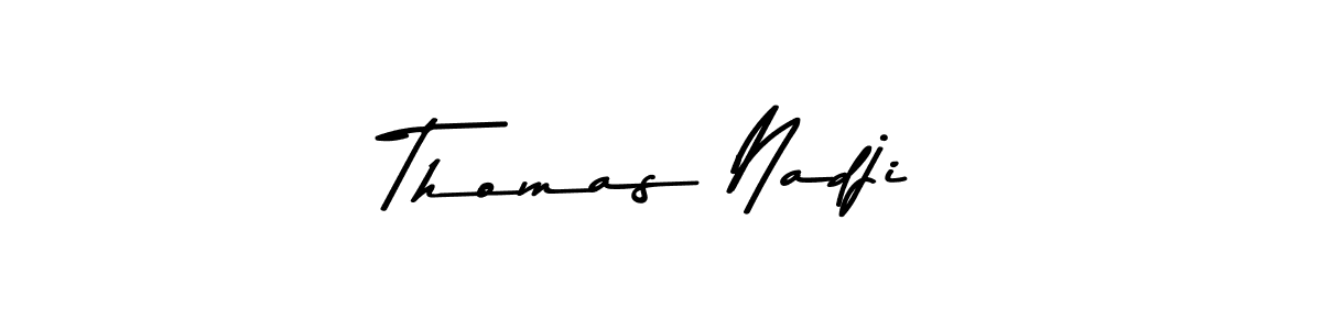 How to make Thomas Nadji signature? Asem Kandis PERSONAL USE is a professional autograph style. Create handwritten signature for Thomas Nadji name. Thomas Nadji signature style 9 images and pictures png