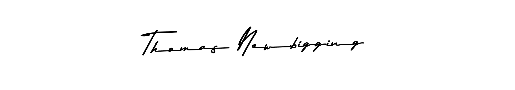 Design your own signature with our free online signature maker. With this signature software, you can create a handwritten (Asem Kandis PERSONAL USE) signature for name Thomas Newbigging. Thomas Newbigging signature style 9 images and pictures png