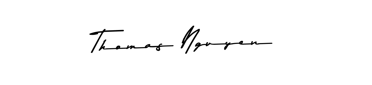 Make a beautiful signature design for name Thomas Nguyen. With this signature (Asem Kandis PERSONAL USE) style, you can create a handwritten signature for free. Thomas Nguyen signature style 9 images and pictures png