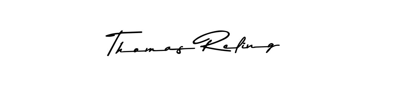 Asem Kandis PERSONAL USE is a professional signature style that is perfect for those who want to add a touch of class to their signature. It is also a great choice for those who want to make their signature more unique. Get Thomas Reling name to fancy signature for free. Thomas Reling signature style 9 images and pictures png
