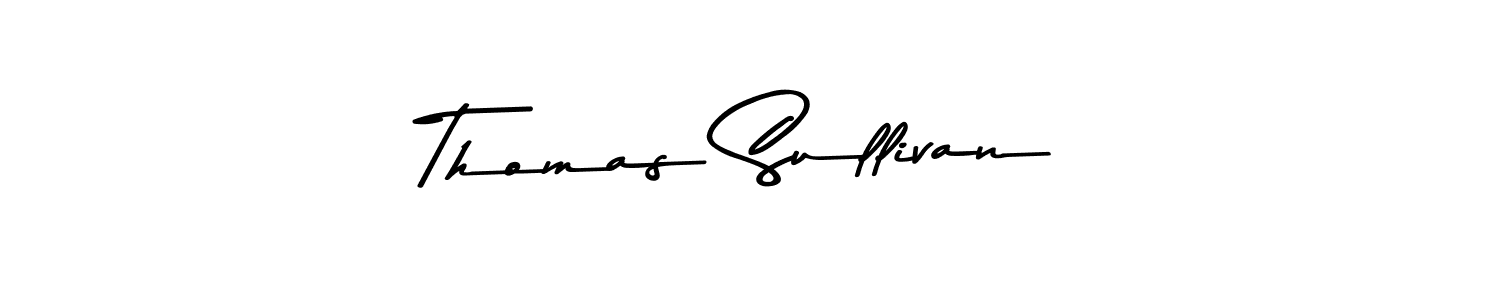 How to make Thomas Sullivan name signature. Use Asem Kandis PERSONAL USE style for creating short signs online. This is the latest handwritten sign. Thomas Sullivan signature style 9 images and pictures png