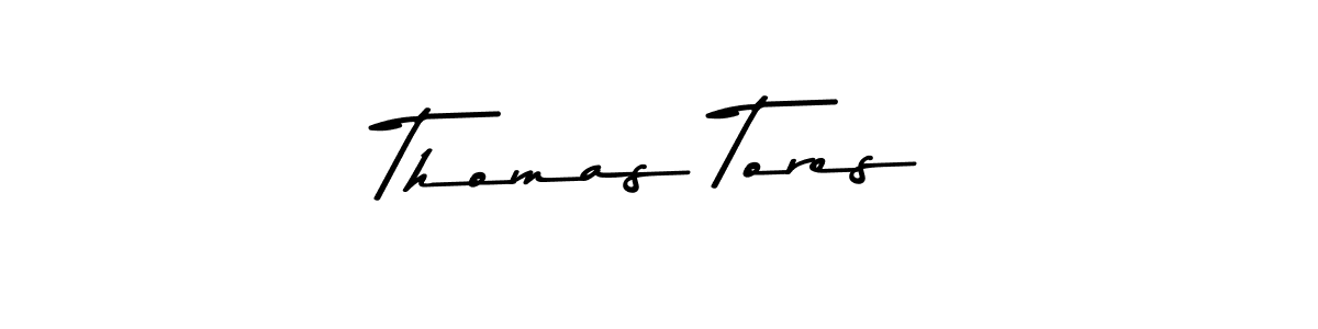 How to make Thomas Tores name signature. Use Asem Kandis PERSONAL USE style for creating short signs online. This is the latest handwritten sign. Thomas Tores signature style 9 images and pictures png