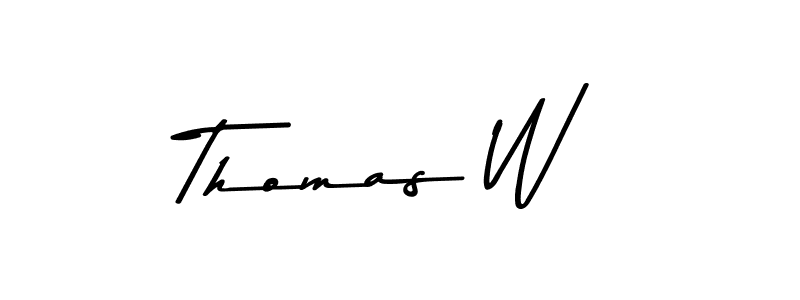 Create a beautiful signature design for name Thomas W. With this signature (Asem Kandis PERSONAL USE) fonts, you can make a handwritten signature for free. Thomas W signature style 9 images and pictures png