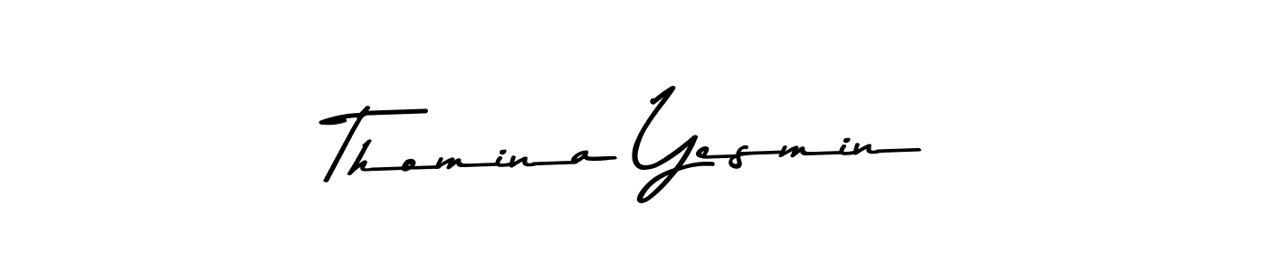 if you are searching for the best signature style for your name Thomina Yesmin. so please give up your signature search. here we have designed multiple signature styles  using Asem Kandis PERSONAL USE. Thomina Yesmin signature style 9 images and pictures png