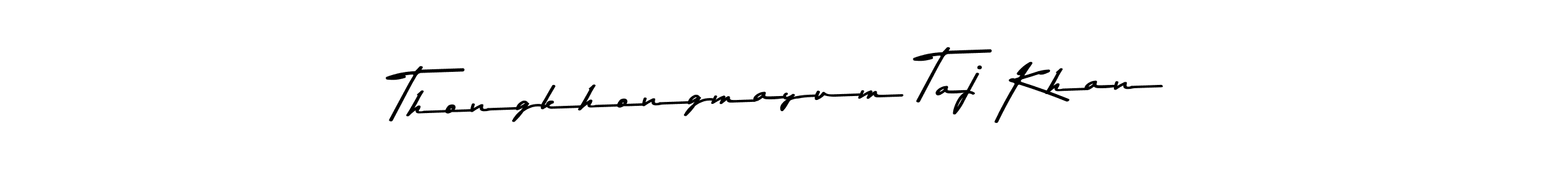 Also You can easily find your signature by using the search form. We will create Thongkhongmayum Taj Khan name handwritten signature images for you free of cost using Asem Kandis PERSONAL USE sign style. Thongkhongmayum Taj Khan signature style 9 images and pictures png