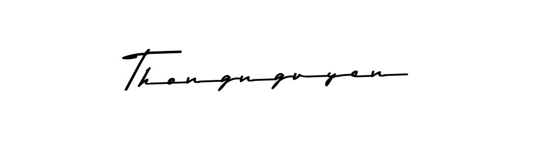Design your own signature with our free online signature maker. With this signature software, you can create a handwritten (Asem Kandis PERSONAL USE) signature for name Thongnguyen. Thongnguyen signature style 9 images and pictures png