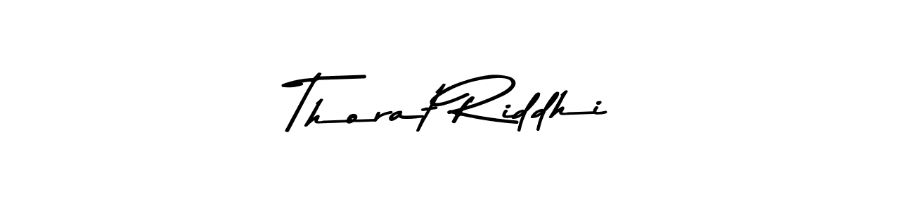 Design your own signature with our free online signature maker. With this signature software, you can create a handwritten (Asem Kandis PERSONAL USE) signature for name Thorat Riddhi. Thorat Riddhi signature style 9 images and pictures png
