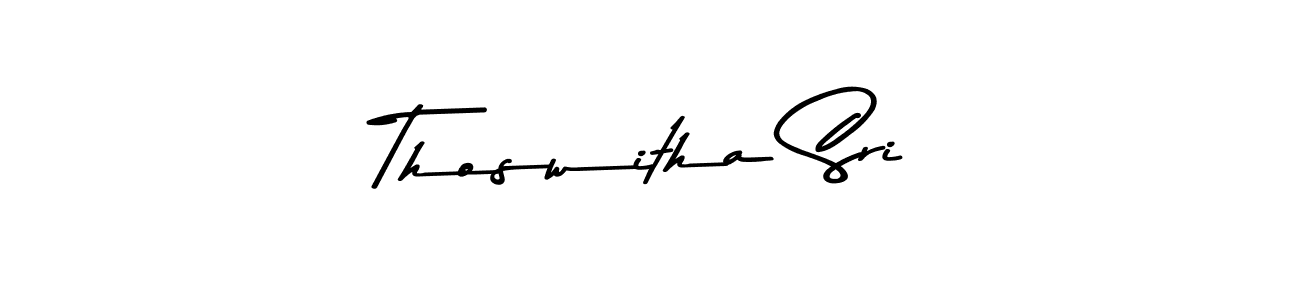 Use a signature maker to create a handwritten signature online. With this signature software, you can design (Asem Kandis PERSONAL USE) your own signature for name Thoswitha Sri. Thoswitha Sri signature style 9 images and pictures png