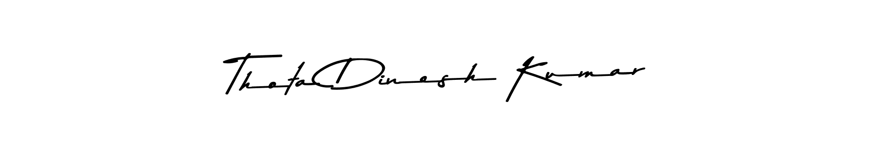 Thota Dinesh Kumar stylish signature style. Best Handwritten Sign (Asem Kandis PERSONAL USE) for my name. Handwritten Signature Collection Ideas for my name Thota Dinesh Kumar. Thota Dinesh Kumar signature style 9 images and pictures png