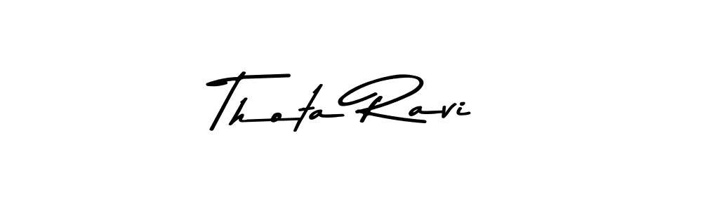 Thota Ravi stylish signature style. Best Handwritten Sign (Asem Kandis PERSONAL USE) for my name. Handwritten Signature Collection Ideas for my name Thota Ravi. Thota Ravi signature style 9 images and pictures png