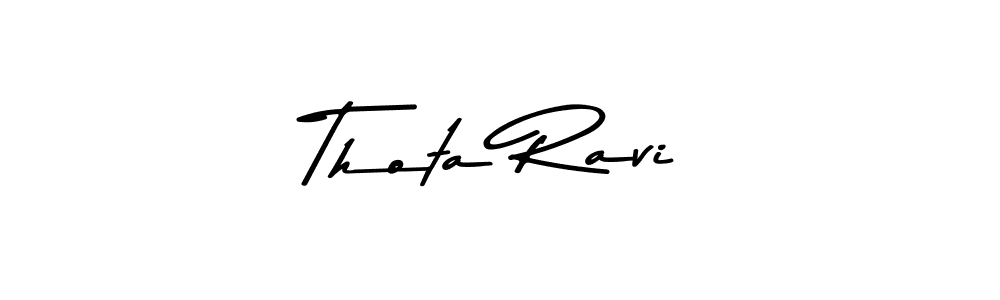 Thota Ravi stylish signature style. Best Handwritten Sign (Asem Kandis PERSONAL USE) for my name. Handwritten Signature Collection Ideas for my name Thota Ravi. Thota Ravi signature style 9 images and pictures png