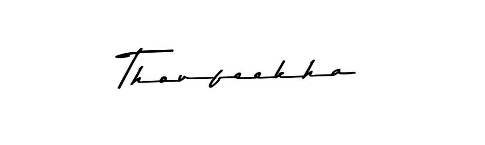 Thoufeekha stylish signature style. Best Handwritten Sign (Asem Kandis PERSONAL USE) for my name. Handwritten Signature Collection Ideas for my name Thoufeekha. Thoufeekha signature style 9 images and pictures png
