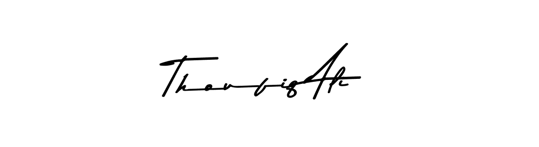 It looks lik you need a new signature style for name Thoufiq Ali. Design unique handwritten (Asem Kandis PERSONAL USE) signature with our free signature maker in just a few clicks. Thoufiq Ali signature style 9 images and pictures png