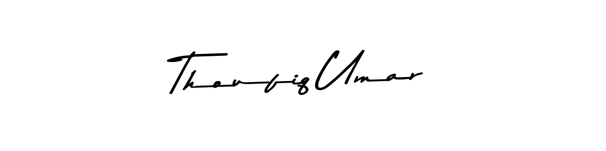 Design your own signature with our free online signature maker. With this signature software, you can create a handwritten (Asem Kandis PERSONAL USE) signature for name Thoufiq Umar. Thoufiq Umar signature style 9 images and pictures png