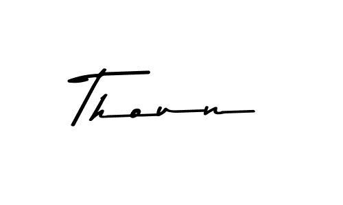 if you are searching for the best signature style for your name Thoun. so please give up your signature search. here we have designed multiple signature styles  using Asem Kandis PERSONAL USE. Thoun signature style 9 images and pictures png