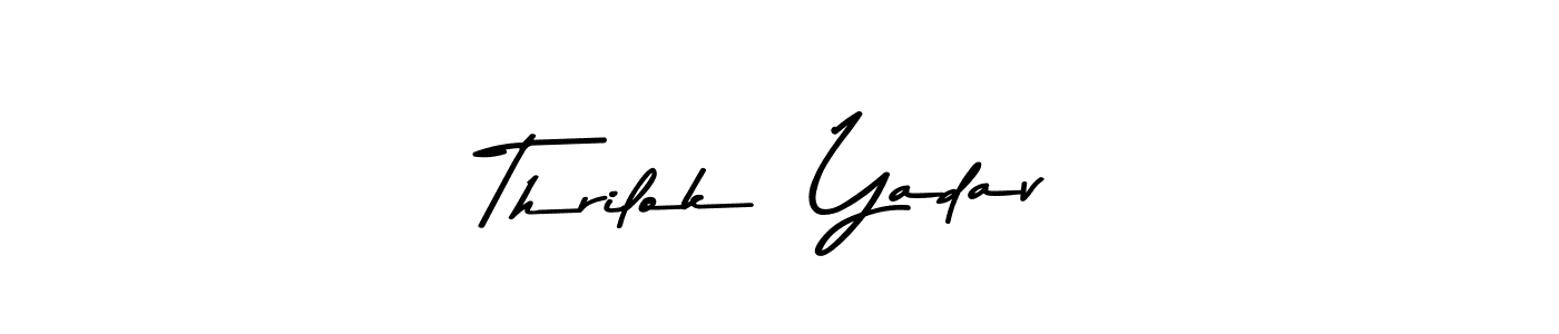 You should practise on your own different ways (Asem Kandis PERSONAL USE) to write your name (Thrilok  Yadav) in signature. don't let someone else do it for you. Thrilok  Yadav signature style 9 images and pictures png