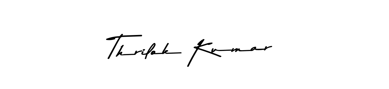 Use a signature maker to create a handwritten signature online. With this signature software, you can design (Asem Kandis PERSONAL USE) your own signature for name Thrilok Kumar. Thrilok Kumar signature style 9 images and pictures png