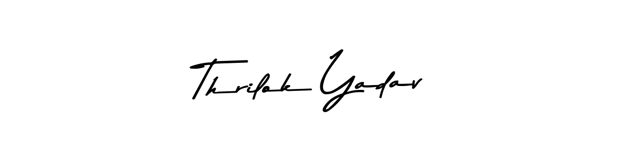 Use a signature maker to create a handwritten signature online. With this signature software, you can design (Asem Kandis PERSONAL USE) your own signature for name Thrilok Yadav. Thrilok Yadav signature style 9 images and pictures png