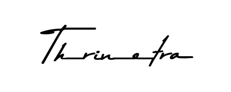 Master the art of signing with Thrinetra written in fluent Asem Kandis PERSONAL USE script. A great template to practice and refine your handwriting. Thrinetra signature style 9 images and pictures png