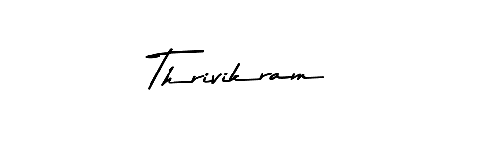 It looks lik you need a new signature style for name Thrivikram. Design unique handwritten (Asem Kandis PERSONAL USE) signature with our free signature maker in just a few clicks. Thrivikram signature style 9 images and pictures png