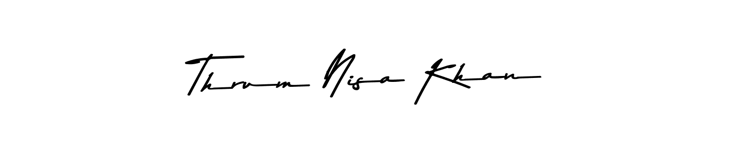 Make a beautiful signature design for name Thrum Nisa Khan. Use this online signature maker to create a handwritten signature for free. Thrum Nisa Khan signature style 9 images and pictures png