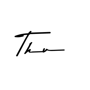 How to make Thu name signature. Use Asem Kandis PERSONAL USE style for creating short signs online. This is the latest handwritten sign. Thu signature style 9 images and pictures png