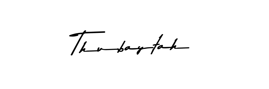 How to make Thubaytah signature? Asem Kandis PERSONAL USE is a professional autograph style. Create handwritten signature for Thubaytah name. Thubaytah signature style 9 images and pictures png