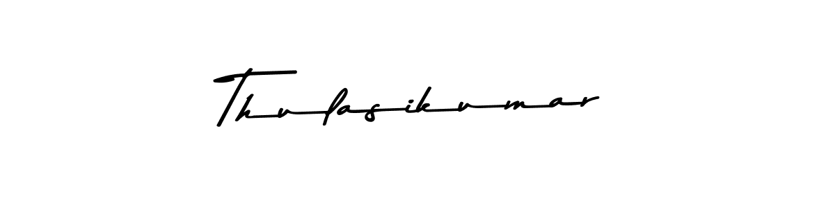 How to make Thulasikumar name signature. Use Asem Kandis PERSONAL USE style for creating short signs online. This is the latest handwritten sign. Thulasikumar signature style 9 images and pictures png