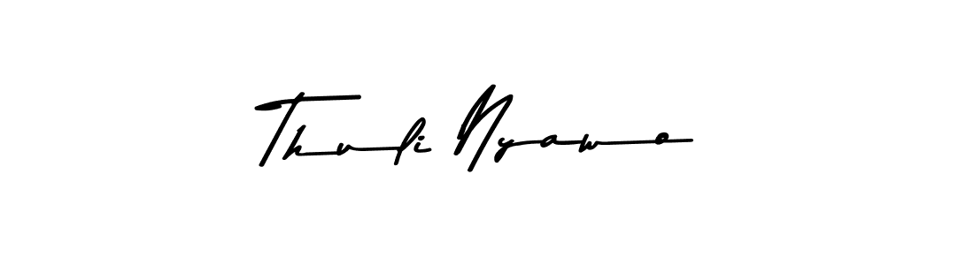 Create a beautiful signature design for name Thuli Nyawo. With this signature (Asem Kandis PERSONAL USE) fonts, you can make a handwritten signature for free. Thuli Nyawo signature style 9 images and pictures png
