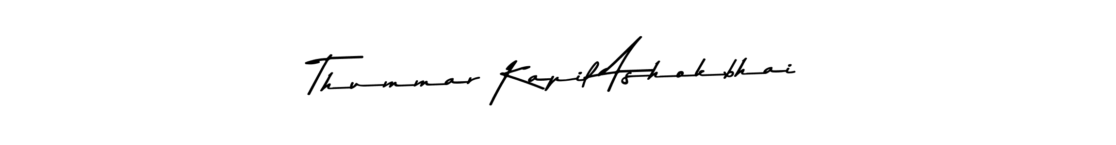 Create a beautiful signature design for name Thummar Kapil Ashokbhai. With this signature (Asem Kandis PERSONAL USE) fonts, you can make a handwritten signature for free. Thummar Kapil Ashokbhai signature style 9 images and pictures png