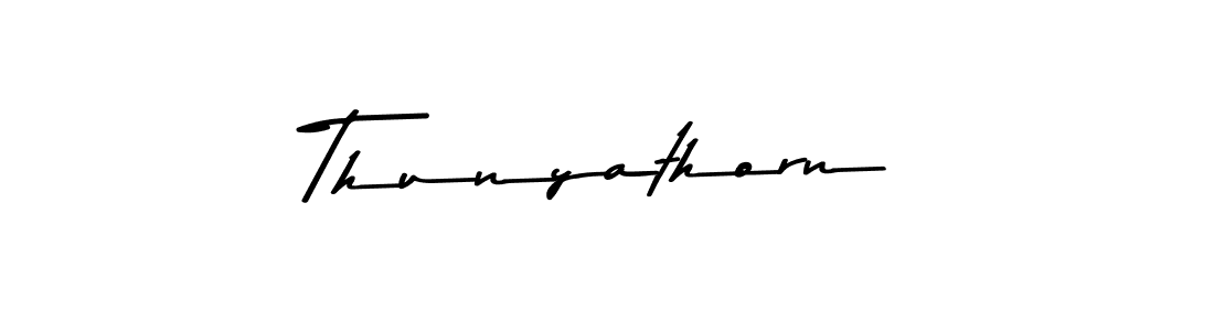 How to make Thunyathorn name signature. Use Asem Kandis PERSONAL USE style for creating short signs online. This is the latest handwritten sign. Thunyathorn signature style 9 images and pictures png
