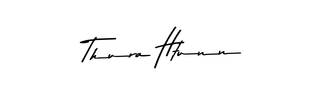 The best way (Asem Kandis PERSONAL USE) to make a short signature is to pick only two or three words in your name. The name Thura Htunn include a total of six letters. For converting this name. Thura Htunn signature style 9 images and pictures png