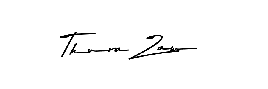 How to make Thura Zaw name signature. Use Asem Kandis PERSONAL USE style for creating short signs online. This is the latest handwritten sign. Thura Zaw signature style 9 images and pictures png