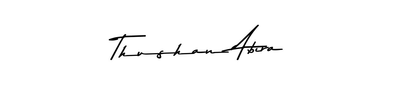 This is the best signature style for the Thushan Abira name. Also you like these signature font (Asem Kandis PERSONAL USE). Mix name signature. Thushan Abira signature style 9 images and pictures png