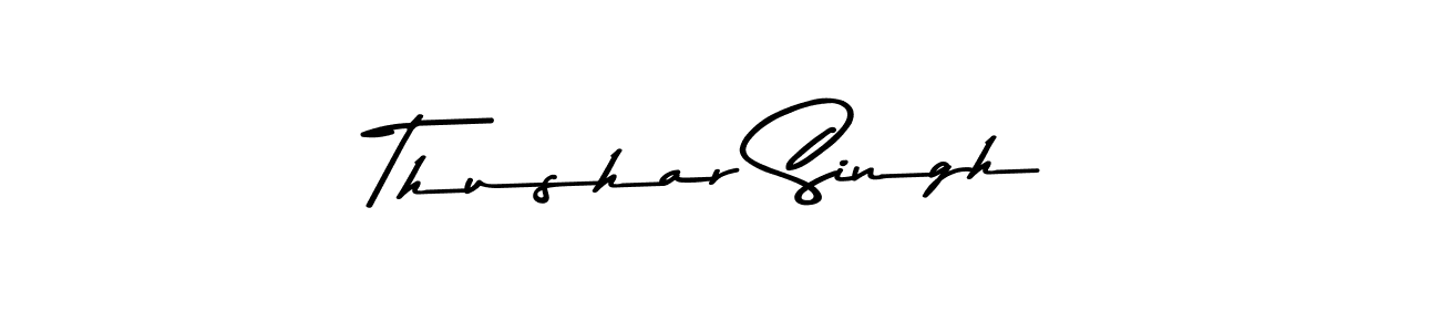How to make Thushar Singh name signature. Use Asem Kandis PERSONAL USE style for creating short signs online. This is the latest handwritten sign. Thushar Singh signature style 9 images and pictures png