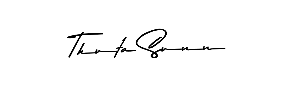 How to make Thuta Sunn signature? Asem Kandis PERSONAL USE is a professional autograph style. Create handwritten signature for Thuta Sunn name. Thuta Sunn signature style 9 images and pictures png