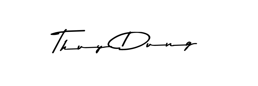 Create a beautiful signature design for name Thuy Dung. With this signature (Asem Kandis PERSONAL USE) fonts, you can make a handwritten signature for free. Thuy Dung signature style 9 images and pictures png