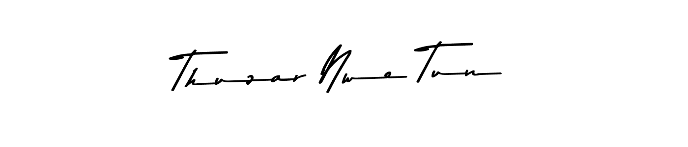 Design your own signature with our free online signature maker. With this signature software, you can create a handwritten (Asem Kandis PERSONAL USE) signature for name Thuzar Nwe Tun. Thuzar Nwe Tun signature style 9 images and pictures png