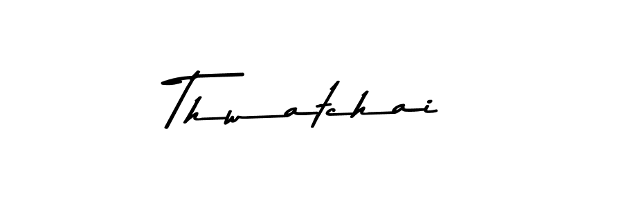 Create a beautiful signature design for name Thwatchai. With this signature (Asem Kandis PERSONAL USE) fonts, you can make a handwritten signature for free. Thwatchai signature style 9 images and pictures png